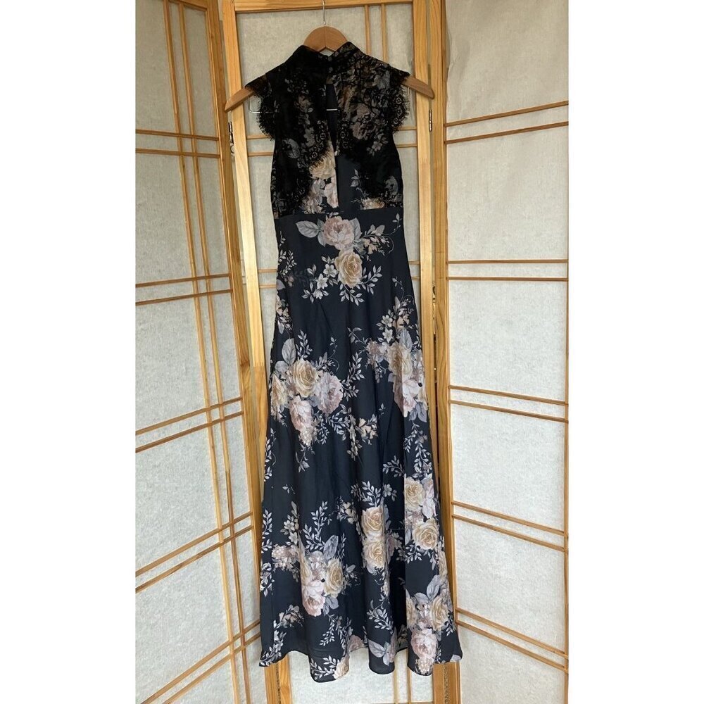 Maison Armory Black Moonlight Rose Floral & Lace Slip Dress XSmall, Boho Maxi - Picture 4 of 16